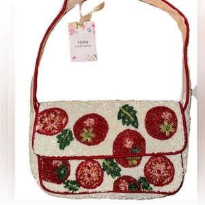 Made In India Viral Handcrafted beaded Tomato Shoulder Bag